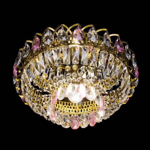 Люстра Астра Бутон №1 розовая под бронзу в Ижевске Гусь Хрустальный