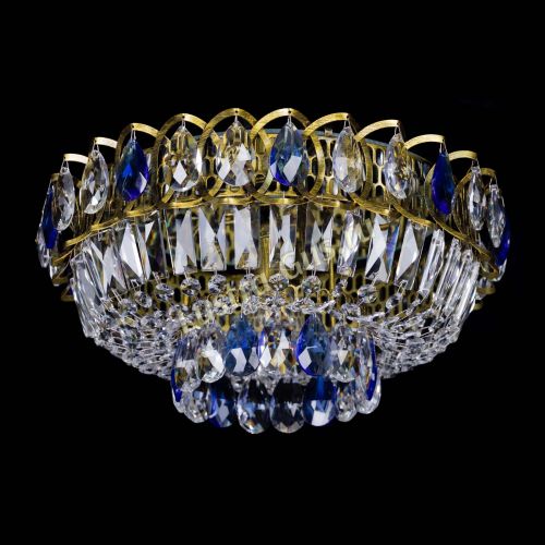 Люстра Астра Бутон №1 синяя под бронзу в Ижевске Гусь Хрустальный