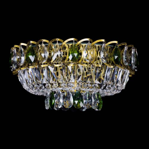 Люстра Астра Бутон №1 зеленая под бронзу в Ижевске Гусь Хрустальный