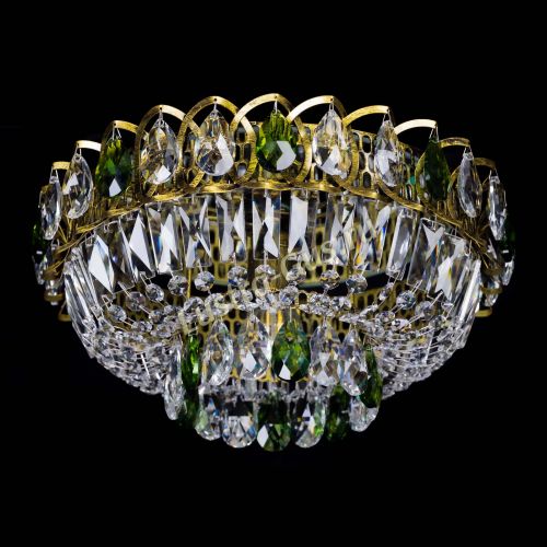 Люстра Астра Бутон №1 зеленая под бронзу в Ижевске Гусь Хрустальный