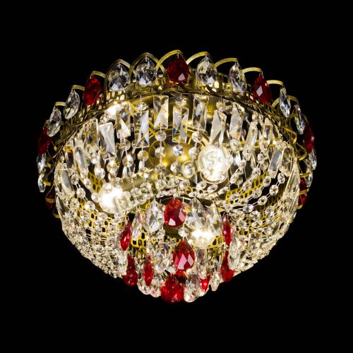 Люстра Астра Бутон №3 красная под бронзу в Ижевске Гусь Хрустальный