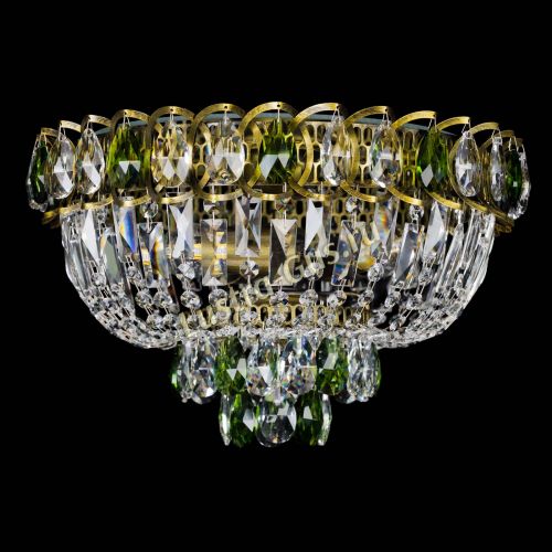 Люстра Астра Бутон №3 зеленая под бронзу в Ижевске Гусь Хрустальный