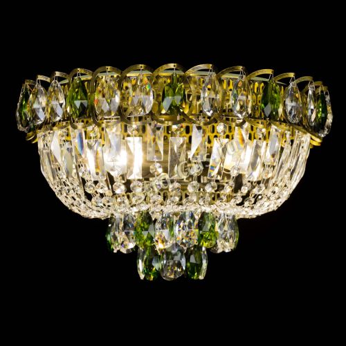 Люстра Астра Бутон №3 зеленая под бронзу в Ижевске Гусь Хрустальный