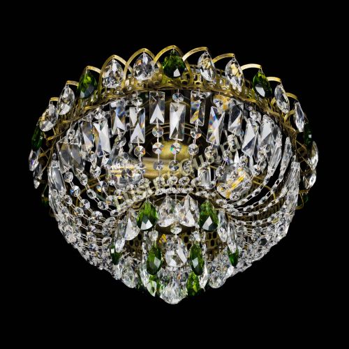 Люстра Астра Бутон №3 зеленая под бронзу в Ижевске Гусь Хрустальный