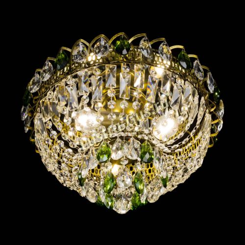 Люстра Астра Бутон №3 зеленая под бронзу в Ижевске Гусь Хрустальный