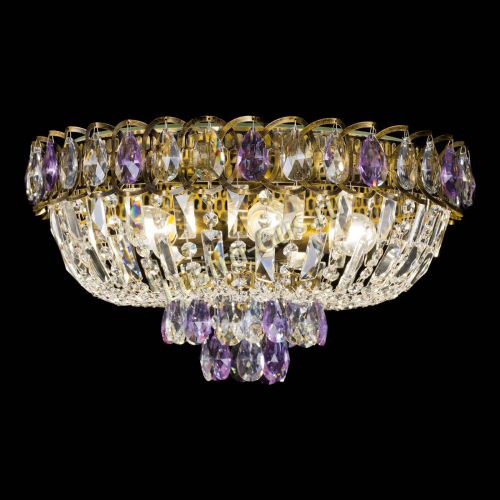 Люстра Астра Бутон №5 фиолетовая под бронзу в Ижевске Гусь Хрустальный