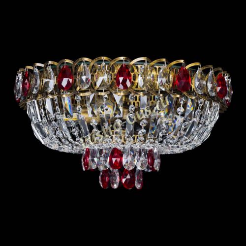 Люстра Астра Бутон №5 красная под бронзу в Ижевске Гусь Хрустальный