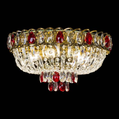 Люстра Астра Бутон №5 красная под бронзу в Ижевске Гусь Хрустальный