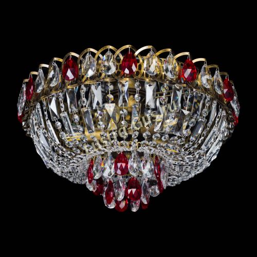 Люстра Астра Бутон №5 красная под бронзу в Ижевске Гусь Хрустальный