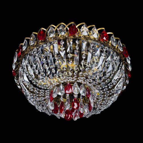 Люстра Астра Бутон №5 красная под бронзу в Ижевске Гусь Хрустальный