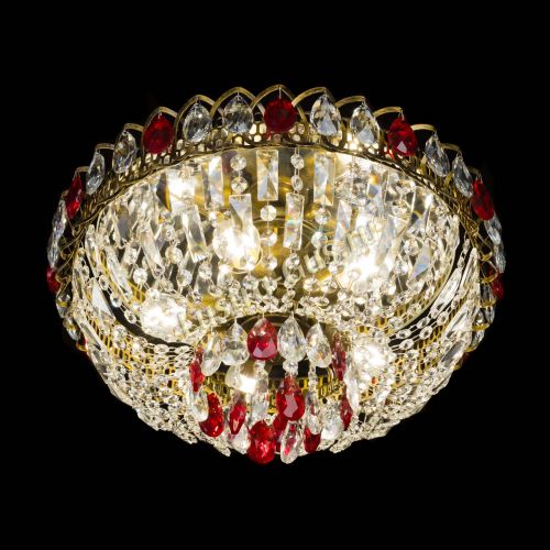 Люстра Астра Бутон №5 красная под бронзу в Ижевске Гусь Хрустальный