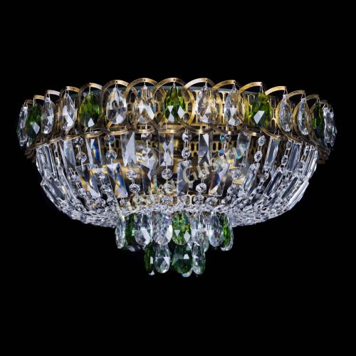 Люстра Астра Бутон №5 зеленая под бронзу в Ижевске Гусь Хрустальный