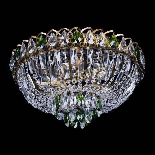 Люстра Астра Бутон №5 зеленая под бронзу в Ижевске Гусь Хрустальный