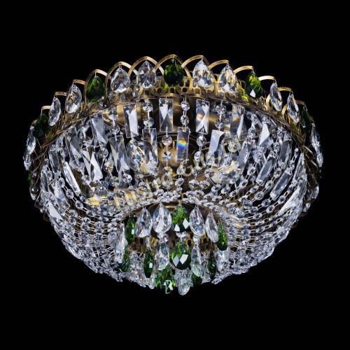 Люстра Астра Бутон №5 зеленая под бронзу в Ижевске Гусь Хрустальный