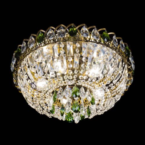 Люстра Астра Бутон №5 зеленая под бронзу в Ижевске Гусь Хрустальный