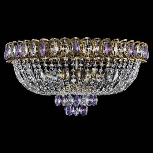 Люстра Астра Бутон №6 под бронзу Фиолетовая в Ижевске Гусь Хрустальный