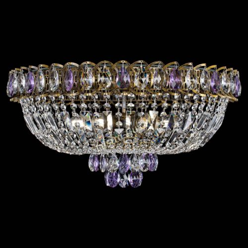 Люстра Астра Бутон №6 под бронзу Фиолетовая в Ижевске Гусь Хрустальный