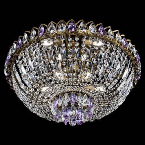 Люстра Астра Бутон №6 под бронзу Фиолетовая в Ижевске Гусь Хрустальный