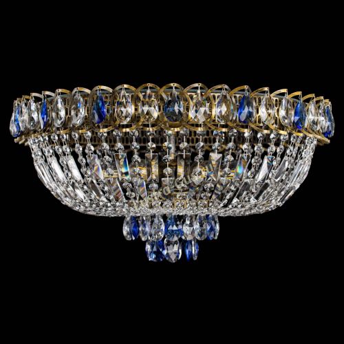 Люстра Астра Бутон №6 под бронзу Синяя в Ижевске Гусь Хрустальный