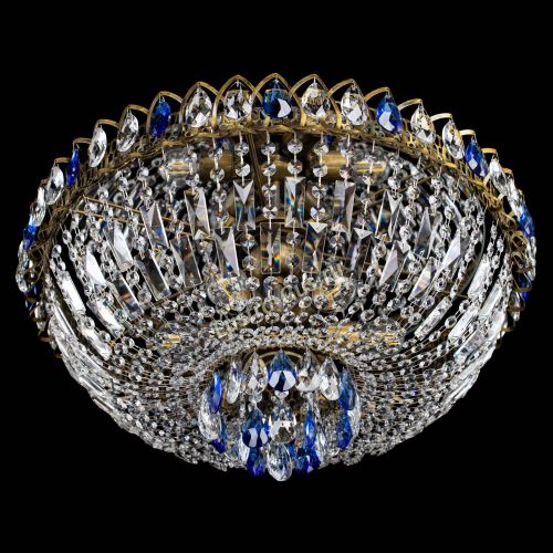 Люстра Астра Бутон №6 под бронзу Синяя в Ижевске Гусь Хрустальный