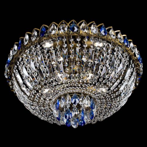 Люстра Астра Бутон №6 под бронзу Синяя в Ижевске Гусь Хрустальный