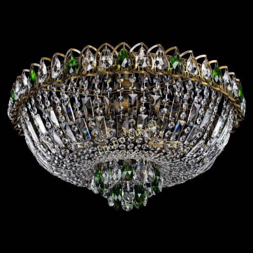 Люстра Астра Бутон №6 под бронзу Зеленая в Ижевске Гусь Хрустальный