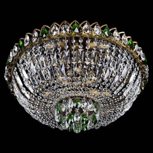 Люстра Астра Бутон №6 под бронзу Зеленая в Ижевске Гусь Хрустальный