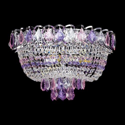 Люстра Астра дубик ровозо-фиолетовая в Ижевске Гусь Хрустальный