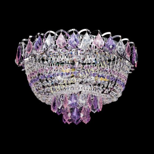 Люстра Астра дубик ровозо-фиолетовая в Ижевске Гусь Хрустальный