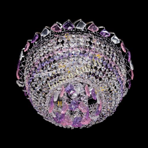 Люстра Астра дубик ровозо-фиолетовая в Ижевске Гусь Хрустальный