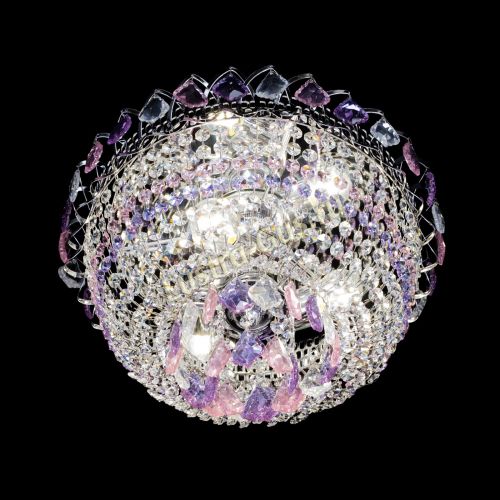 Люстра Астра дубик ровозо-фиолетовая в Ижевске Гусь Хрустальный