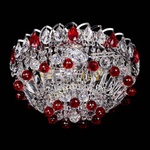Люстра Астра Шар №3 Красная в Ижевске Гусь Хрустальный