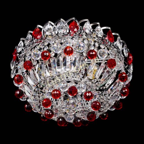 Люстра Астра Шар №3 Красная в Ижевске Гусь Хрустальный