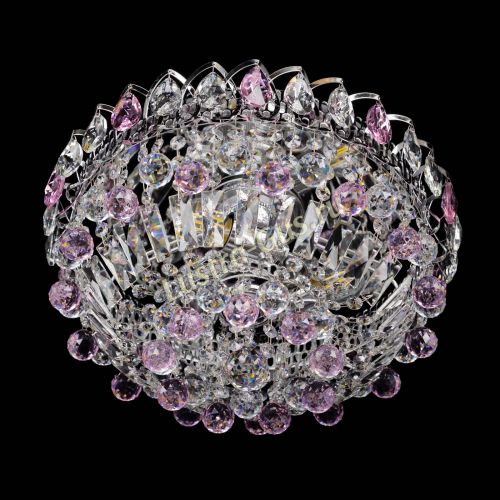 Люстра Астра Шар №3 Розовая в Ижевске Гусь Хрустальный