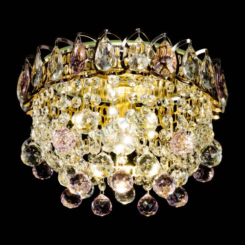 Люстра Астра Шар розовая в Ижевске Гусь Хрустальный