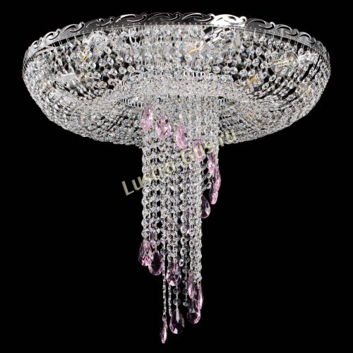 Люстра Диана №1 розовая в Ижевске Гусь Хрустальный
