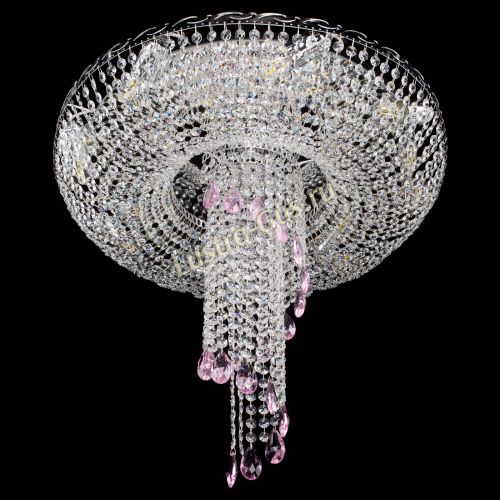 Люстра Диана №1 розовая в Ижевске Гусь Хрустальный