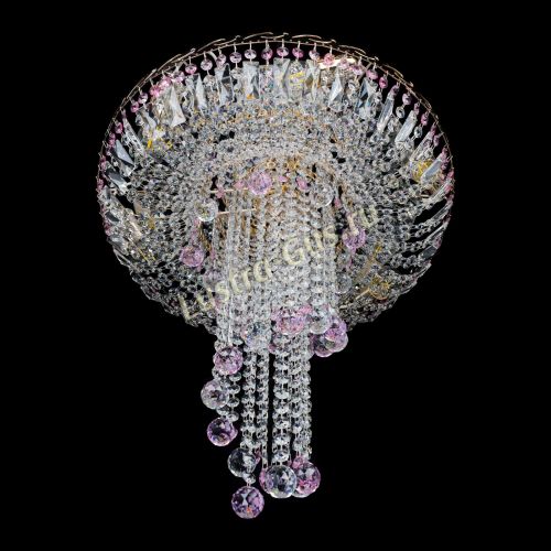 Люстра Диана №6 Шар 30 розовая в Ижевске Гусь Хрустальный