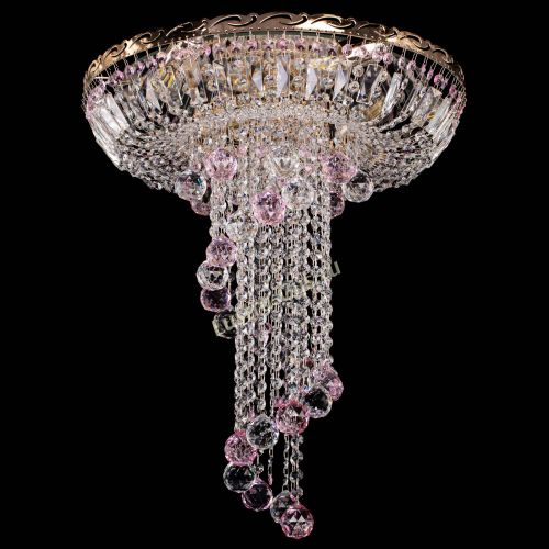 Люстра Диана №6 Шар 40 розовая в Ижевске Гусь Хрустальный