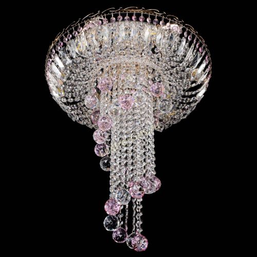 Люстра Диана №6 Шар 40 розовая в Ижевске Гусь Хрустальный