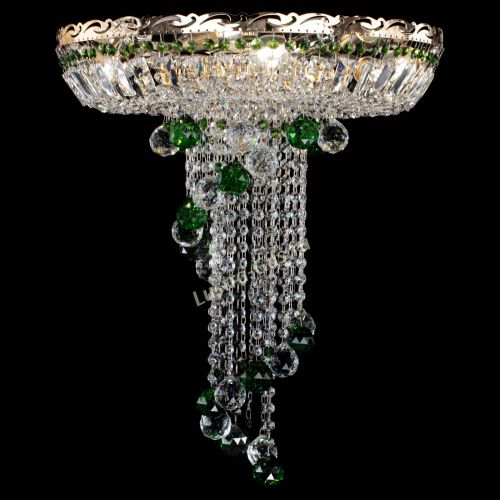 Люстра Диана №6 Шар 40 зеленая в Ижевске Гусь Хрустальный