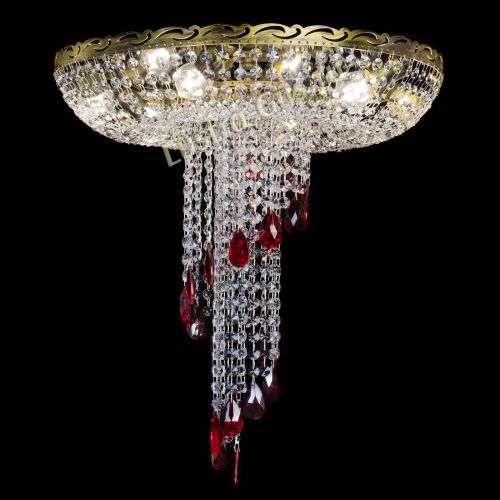 Люстра Диана №6 журавлик красная под бронзу в Ижевске Гусь Хрустальный