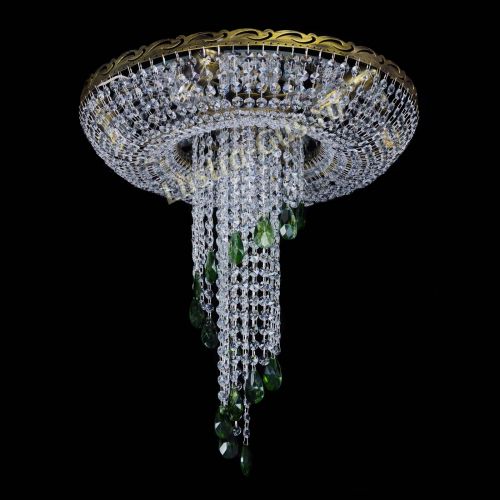 Люстра Диана №6 журавлик зеленая под бронзу  в Ижевске Гусь Хрустальный