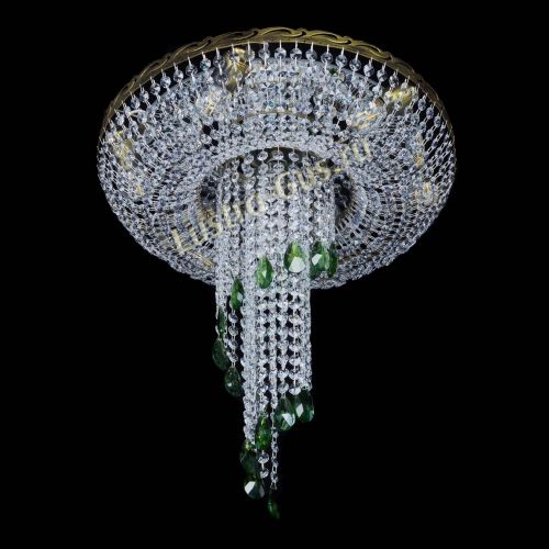 Люстра Диана №6 журавлик зеленая под бронзу  в Ижевске Гусь Хрустальный