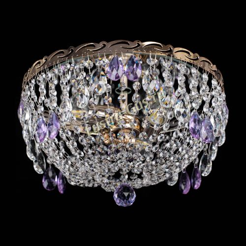 Люстра Диана журавлик фиолетовая в Ижевске Гусь Хрустальный