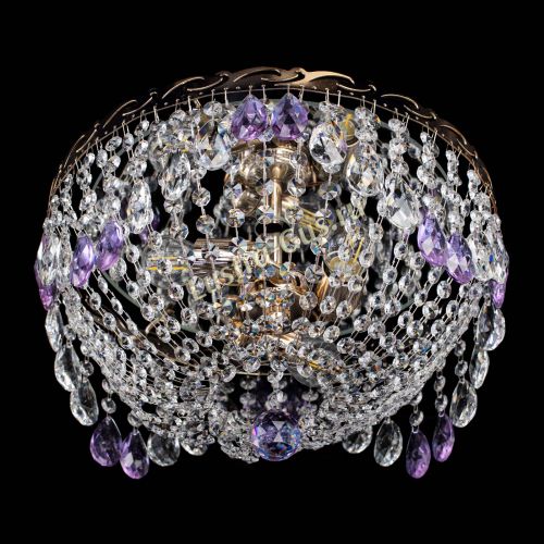 Люстра Диана журавлик фиолетовая в Ижевске Гусь Хрустальный