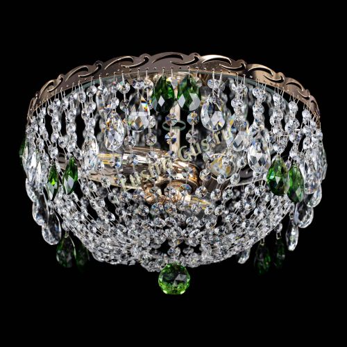 Люстра Диана журавлик зеленая в Ижевске Гусь Хрустальный