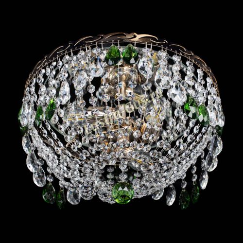 Люстра Диана журавлик зеленая в Ижевске Гусь Хрустальный