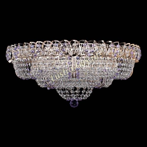 Люстра Двойное Кольцо Классика №6 фиолетовая в Ижевске Гусь Хрустальный