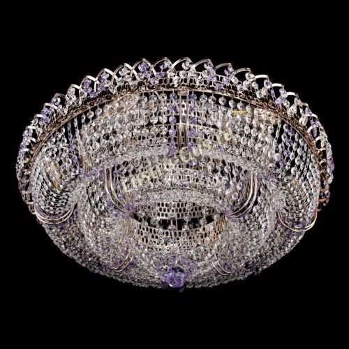 Люстра Двойное Кольцо Классика №6 фиолетовая в Ижевске Гусь Хрустальный